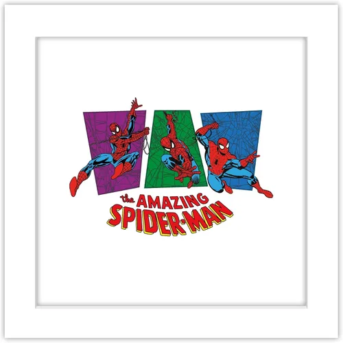 Miniatura 10 de Trends International Gallery Pops Marvel Spider-Man - Foco retro increíble Spider-Man 3 paneles de arte de pared, 12.00 x 12.00 pulgadas, versión