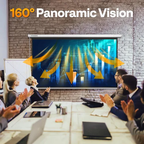 Miniatura 5 de VIVOHOME Pantalla de proyector motorizada con control remoto, pantalla de proyección eléctrica automática de 16:9 y 84 pulgadas, pantalla