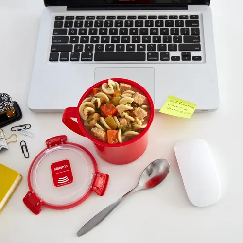 Miniatura 7 de Sistema Taza de sopa para microondas 25.4 onzas líquidas Recipiente de alimentos para microondas con ventilación de liberación de vapor Sin