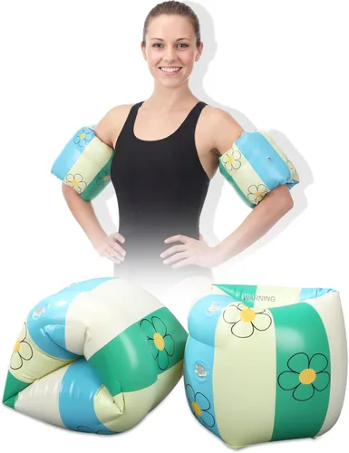 JellyArch Flotadores inflables de PVC, 2 unidades, bandas de brazo inflables de PVC, flotadores de piscina, flotadores de natación para adultos,