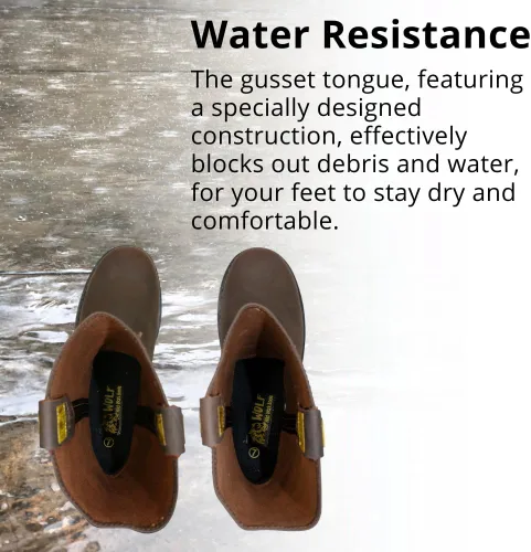 Miniatura 6 de WOLF Bota de Trabajo 100% Cuero Superior Genuino Resistente al Aceite y a la Abrasión Peligros Eléctricos Suela de Goma Antideslizante