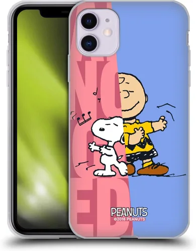 Miniatura 311 de Head Case Designs Funda de gel con licencia oficial de Peanuts Snoopy & Woodstock Halfs and Laughs [protección de grado militar] compatible