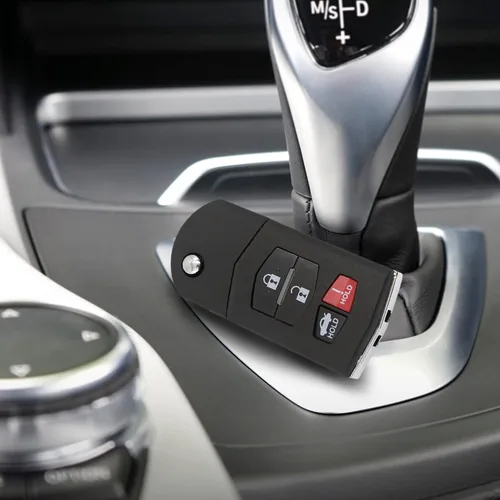 Miniatura 7 de uxcell Nuevo Smart Remote Flip Key Fob Shell Case 4 Botón para Mazda 3 5 RX-8 CX-7 CX-9 2007-2010
