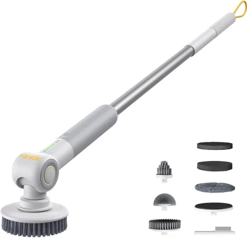 Miniatura 10 de Fanttik Flip G9 Pro - Limpiador eléctrico, motor VoltiPulse, limpiador de doble velocidad con 6 cabezales de cepillo, ángulo ajustable y mango Negro
