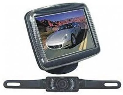Absolute CAMPACK-36 - Monitor de montaje universal TFT LCD delgado de 3.5 pulgadas con montaje en placa de matrícula, visión trasera, visión