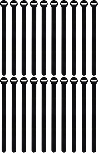 Miniatura 7 de Bridas de cable autoadheribles de Wrap-It Storage, negras, correas de 12.7 cm (paquete de 50) – Bridas de cable reutilizables con gancho y bucle