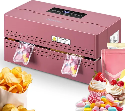 Miniatura 8 de Máquina de sellado térmico comercial, sellador automático de banda continua 32-482 ° F ajustable con pantalla táctil LED inteligente Rápida