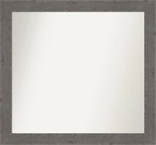 Miniatura 89 de Amanti Art Espejo de baño gris para sobre el fregadero, 31 x 48 pulgadas, espejo de tocador rectangular estrecho de color gris, marco de madera