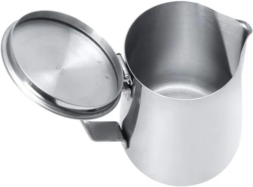 Miniatura 4 de Jarra de arte latte de 33.8 fl oz, jarra de espuma de leche de acero inoxidable, taza de café, jarra de espuma de leche para máquinas de espresso