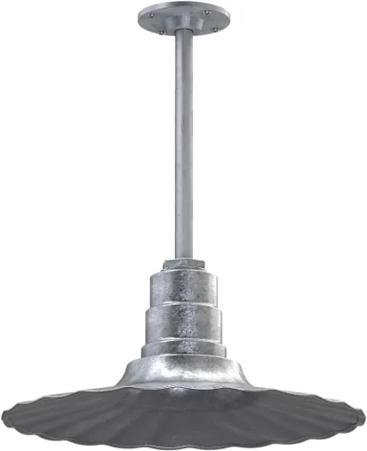 Miniatura 29 de Steel Lighting Co. Colgante Eagle Rock Lámpara montada en el techo Onda radial de 16 pulgadas vástago de 12 pulgadas Acero resistente