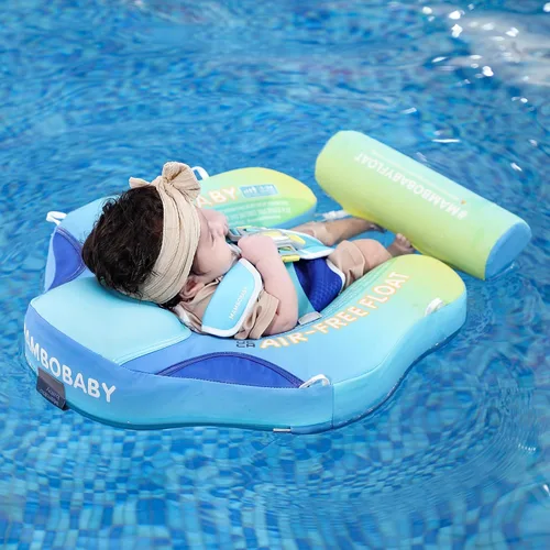 Miniatura 6 de Mambobaby Float Add Tail Flotador de natación para bebé/bebé con toldo, no inflable, sólido, mejorado, suave, impermeable, material de cuero