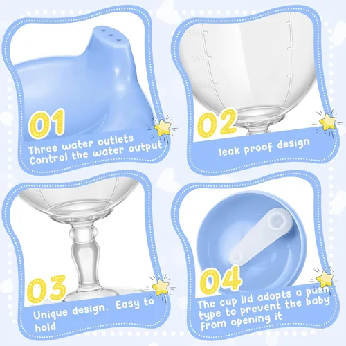 Miniatura 3 de Irenare 1 Pieza Taza Sippy de Vino para Bebé Copa de Plástico Copa Goblet Sin Derrames Vaso de Vino para Bebé Copa Sippy Goblet para Bebé Taza