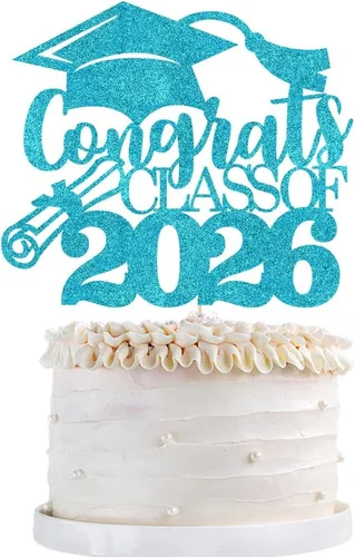 Miniatura 24 de Gold Class of 2025 - Decoración para tartas de graduación con purpurina para la clase de 2025, suministros de fiesta de graduación – Graduados