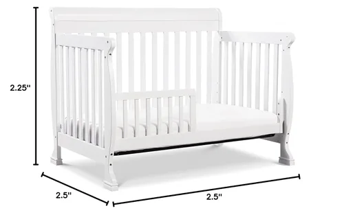 Miniatura 8 de DaVinci Kalani, cuna convertible 4 en 1 en color blanco, con certificado Greenguard Gold