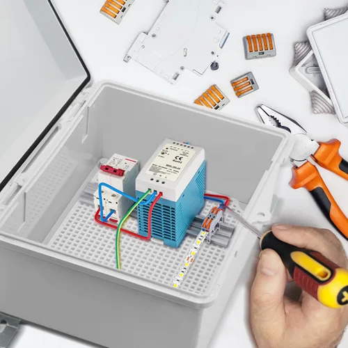 Miniatura 5 de Caja Eléctrica Impermeable para Exteriores Caja de Conexiones Resistente a la Intemperie IP67 Carcasa de Plástico ABS Caja de Proyecto para Gris