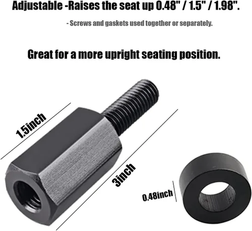 Miniatura 4 de 4 elevadores de asiento Maverick X3, kit de elevación de asiento compatible con Can Am Maverick X3 / X3 MAX / X3 R, 1.5"/2" ajustable con 4