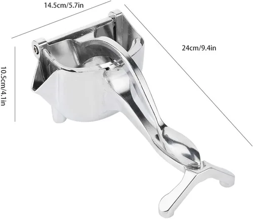 Miniatura 5 de Pilipane Exprimidor de limón de acero inoxidable real, exprimidor de cítricos, portátil y resistente, prensa manual de frutas para salud, exprimidor