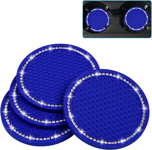 Miniatura 11 de Wisdompro - Posavasos para automóvil, paquete de 4 posavasos de PVC para automóvil, antideslizantes, accesorios universales