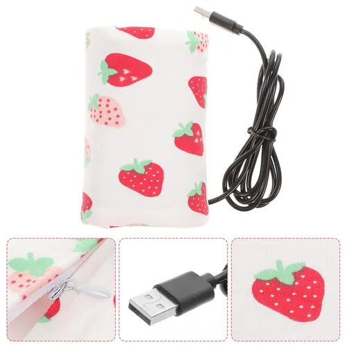 Miniatura 7 de Bolsa calentadora de botellas portátil USB para viajes, cubierta compacta de calefacción de leche con distribución uniforme del calor