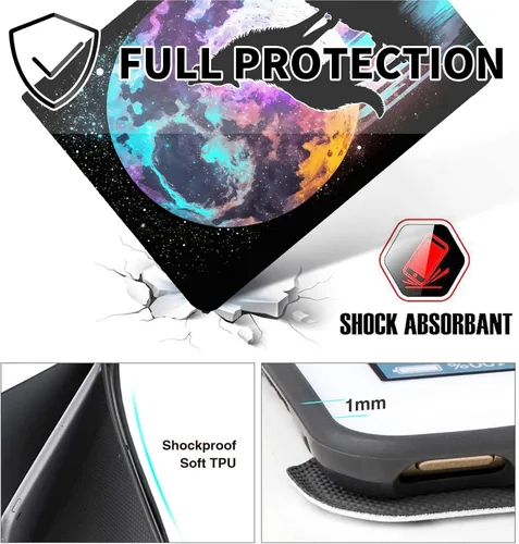 Miniatura 119 de Funda para tablet Fire 7 (12ª generación, versión 2022), delgada, a prueba de golpes, delgada, de piel sintética, con función de apagado/encendido
