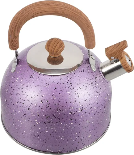 Miniatura 11 de Hemoton Hervidor de té silbante para estufa, tetera de acero inoxidable, hervidor de agua, hervidor de agua con mango ergonómico de agarre fresco