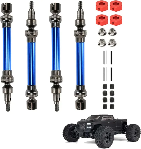 RCAWD Eje de transmisión para ARRMA 1/10 New Big Rock (no para Old Big Rock) Crew CAB 4x4 V3 3s BLX Brushless Monster Truck RTR Upgrades, eje de Azul