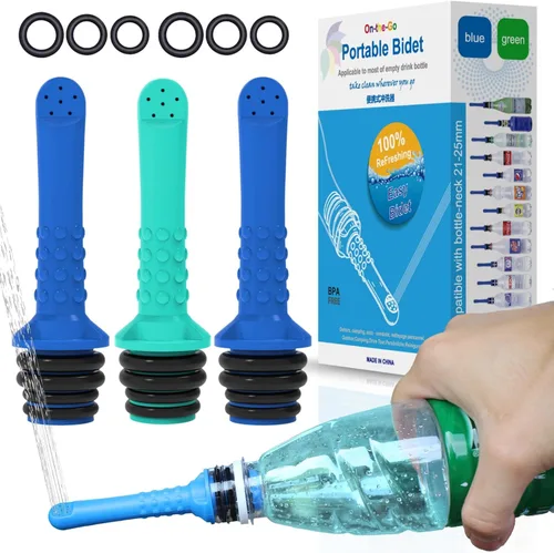 Miniatura 14 de 2 botellas bidé portátil - Botella de lavado mamá exprimible 500ml 17oz - Botella de bidé de viaje para ducha y inodoro portátil para mujeres