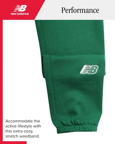 Miniatura 72 de New Balance Pantalones deportivos para niña, forro polar de mezcla de algodón suave con cordón y bolsillos (tallas 8-16)