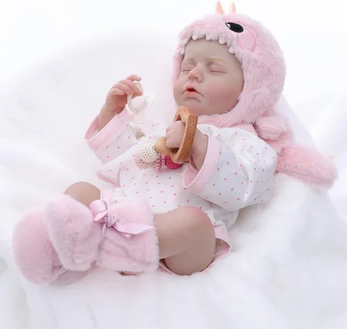 Miniatura 10 de Muñecas Reborn de bebé – Muñecas de bebé reales de 20 pulgadas que se ven reales, muñeca de cuerpo completo de vinilo para niña, recién nacida Rosa