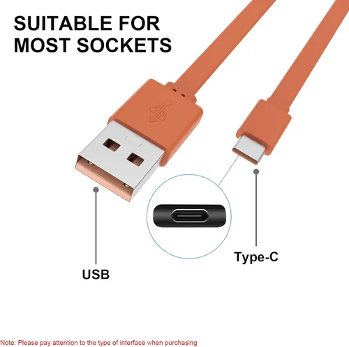 Miniatura 3 de Sqrmekoko Nuevo cable de alimentación de carga plana Tour compatible con JBL Charge 5, JBL Flip 6, JBL Flip 5, JBL Charge 4, JBL Pulse 4 altavoz