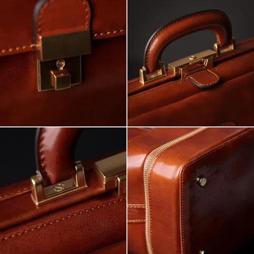 Miniatura 5 de Time Resistance Bolso médico de cuero - Bolso médico italiano hecho a mano - Bolso estilo vintage - Maletín de cuero real