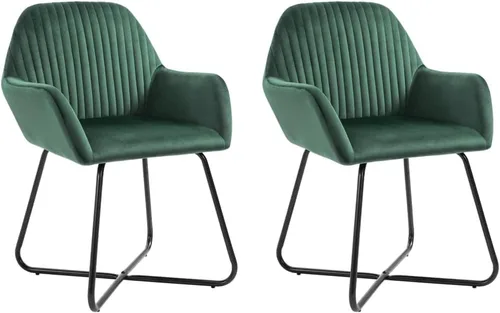 Miniatura 9 de Dining Chair Set of 2 Cream Velvet Upholstered Chairs with Sturdy Steel Frame and Ergonomic Design for Dining Room Kitchen and Living Room Cream a