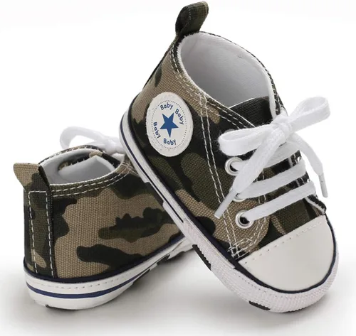 Miniatura 26 de KIDSUN zapatos deportivos altos hasta el tobillo para bebés, niños y niñas con suela antideslizante, suaves, para recién nacidos, zapatos
