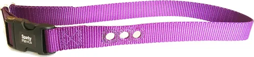 Miniatura 11 de Sparky Pet Co Perro cerca E collar receptor resistente Nylon 1" 3 agujeros consecutivos correa para todos los sistemas de collar e marrón