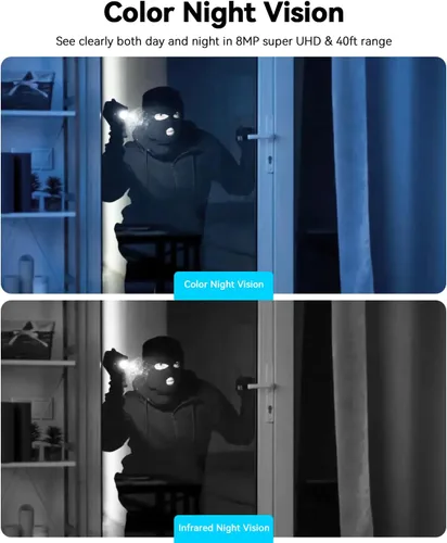 Miniatura 6 de blurams Cámaras para seguridad del hogar, cámara 2K para mascotas con aplicación de teléfono, cámaras interiores PTZ de 360°, conversación de 2