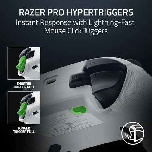 Miniatura 7 de Razer Wolverine V3 Pro Wireless Gaming Controller: Licensed for Xbox Series X S, Xbox One, Windows PC - 6 Remappable Buttons - Fast Triggers - Blanco