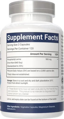 Miniatura 2 de Fosfatidilserina, 500 mg, 240 cápsulas vegetarianas 100% vegetarianas, sin OMG y sin gluten
