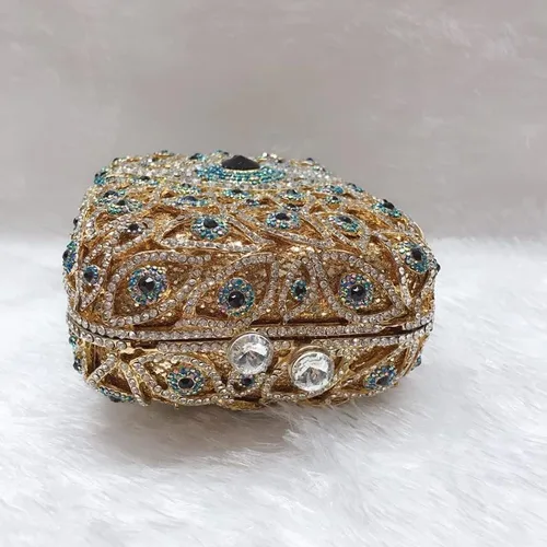 Miniatura 3 de TJLSS - Bolsa de noche con diamantes de cristal para fiesta, vestido de novia, bolsa de mano con diamantes para mujer, bolsa de hombro para cóctel