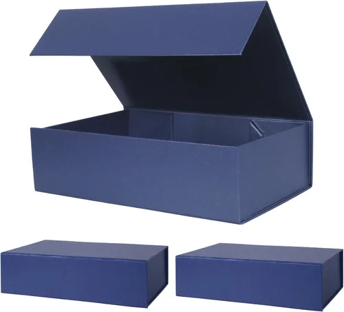 Miniatura 12 de Aimyoo Cajas de regalo magnéticas Galaxy negras con tapas 13.8x9x4.3 pulgadas, caja grande de propuesta para dama de honor y padrino, caja plegable