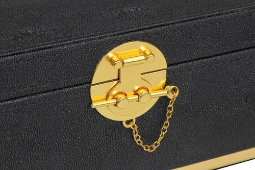 Miniatura 6 de HofferRuffer Elegante Caja Decorativa de Cuero Sintético, Organizador de Caja de Joyería de Almacenamiento, Soporte Organizador de Cosméticos Grande