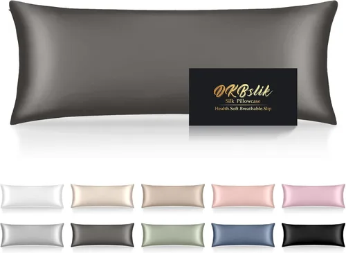 Miniatura 59 de Funda de almohada de seda para cabello y piel, fundas de almohada de seda de morera tamaño estándar, anti-acné, refrescante para dormir, seda Rosa