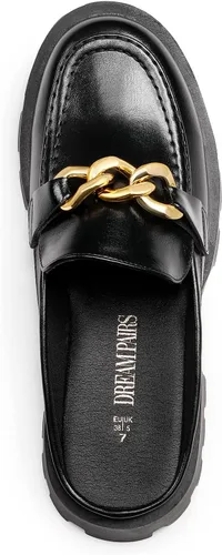 Miniatura 4 de DREAM PAIRS Mocasines para mujer, sin cordones, con plataforma, gruesos, cómodos, gruesos, planos, mocasines