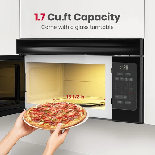 Miniatura 6 de GASLAND Horno microondas de 30 pulgadas, gran capacidad de 1.7 pies cúbicos, se adapta a platos familiares, 1000 W con 10 niveles de potencia