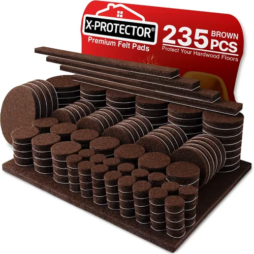 Almohadillas de fieltro X-PROTECTOR para muebles, 235 piezas de alta calidad, los mejores protectores de piso de madera para proteger tu suelo de