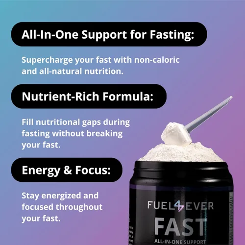 Miniatura 4 de Fuel 4 Ever Rápido - Mezcla de bebidas en polvo con electrolitos en ayuno intermitente, ceto, paleo con 9 aminoácidos esenciales y creatina, sin