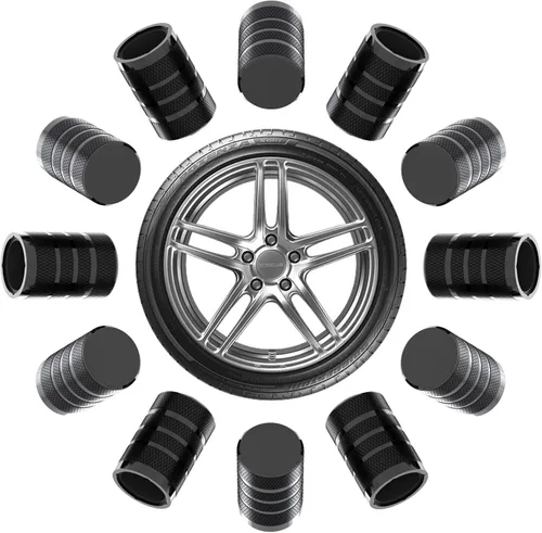 Miniatura 9 de BFXM 12 tapas de vástago de válvula de neumático de automóvil, tapa de aire de neumático para automóvil, cubiertas universales de vástago, Universal