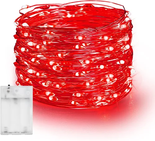 Miniatura 9 de Dazzle Bright - Guirnalda de luces de hadas de Halloween, 60 luces LED de 20 pies de alambre de cobre a batería y resistente al agua, decoraciones