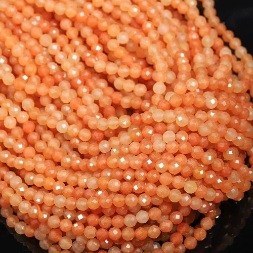 Miniatura 67 de 180 piezas 2mm Cuentas de piedras preciosas de turquesa africana natural facetada redonda suelta para hacer joyas