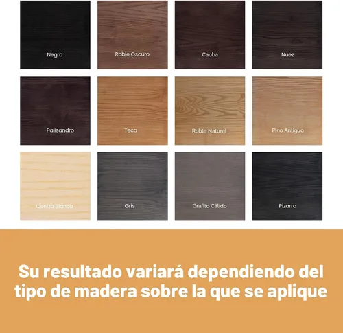 Miniatura 3 de Furniture Clinic Tinte para madera Teca A base de agua Secado rápido, bajo olor y no tóxico para muebles de interior y exterior y más