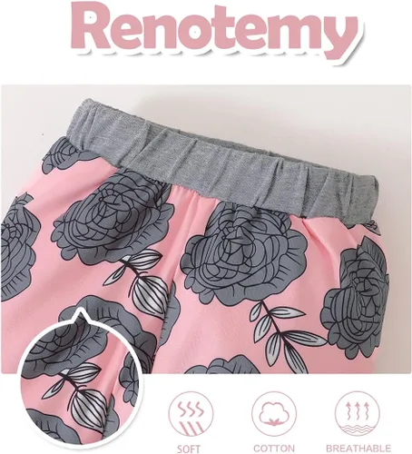 Miniatura 97 de Renotemy Conjunto de ropa para bebé recién nacida, mameluco con volantes, pantalones florales, lindo conjunto de ropa para bebé niña